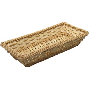 Broodmand/stokbrood mandje - rotan/riet - 17 x 37 x 7 cm