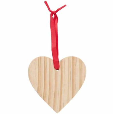 Houten Hartje met lint