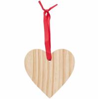 Houten Hartje met lint