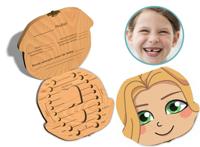 Tandendoosje met naam - Rapunzel - Hout