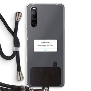 Reminder: Sony Sony Xperia 10 III Transparant Hoesje met koord