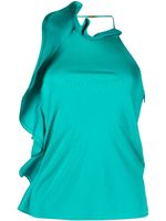 Gucci Pre-Owned 2010s ruffle-detailed halterneck blouse - Vert - thumbnail