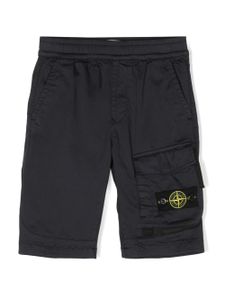 Stone Island Junior jean droit à patch logo - Bleu