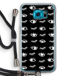 Eye pattern #3: Samsung Galaxy S6 Transparant Hoesje met koord
