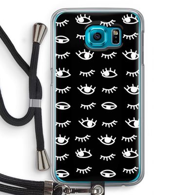 Eye pattern #3: Samsung Galaxy S6 Transparant Hoesje met koord