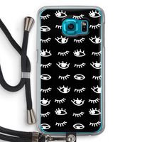 Eye pattern #3: Samsung Galaxy S6 Transparant Hoesje met koord
