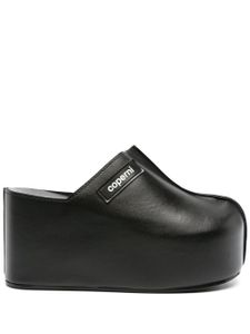 Coperni mules en cuir à plateforme - Noir