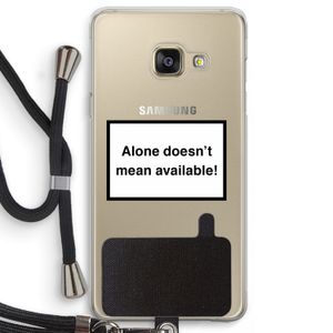 Alone: Samsung Galaxy A3 (2016) Transparant Hoesje met koord