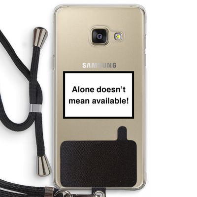 Alone: Samsung Galaxy A3 (2016) Transparant Hoesje met koord