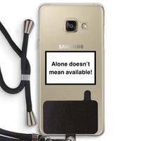 Alone: Samsung Galaxy A3 (2016) Transparant Hoesje met koord