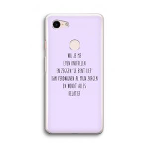 Relatief: Google Pixel 3 Transparant Hoesje