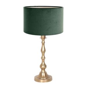 Steinhauer Klassieke schemerlamp Bassiste C met groene velours kap 3416BR