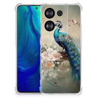 Case Anti-shock voor OPPO Reno8 Vintage Pauwen - thumbnail