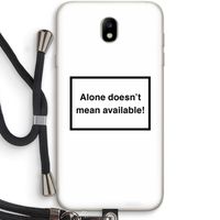 Alone: Samsung Galaxy J7 (2017) Transparant Hoesje met koord