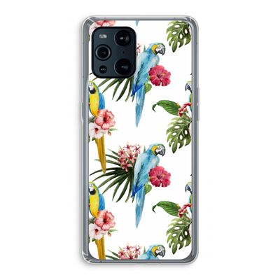 Kleurrijke papegaaien: Oppo Find X3 Pro Transparant Hoesje