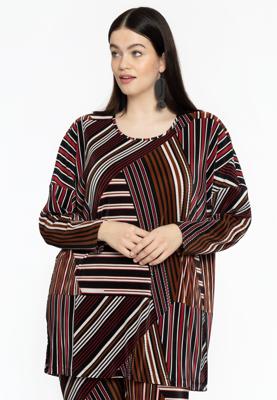 Yoek Tuniek wijd STRIPES | Zwart | Maat 54/56