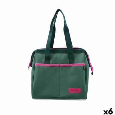 Herbruikbare voedselzak Quid Sarao Groen Textiel BPA-vrij 24 x 23 x 16 cm (6 Stuks)