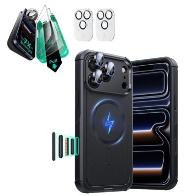 iPhone 17 Pro Bundle Cyber Tough Magnetic Case (Camera Control) and Armorite Screen Protector - Black iPhone 17 Pro Bundle Cyber Tough Magnetic Case (Camera Control) and Armorite Screen Protector - Black