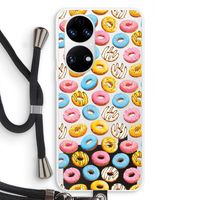 Pink donuts: Huawei P50 Transparant Hoesje met koord