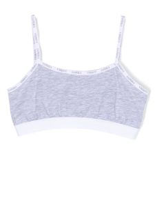 La Perla Kids soutien-gorge à logo imprimé - Gris