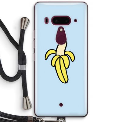 Banana: HTC U12+ Transparant Hoesje met koord