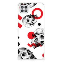 Silicone Back Case Samsung Galaxy A22 5G Skull Red