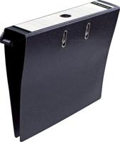 Pergamy hangmapordner, ft A4, 2 pochettes, karton, rug van 8 cm, zwart