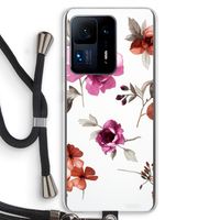 Geschilderde bloemen: Xiaomi Mi Mix 4 Transparant Hoesje met koord