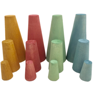 Papoose Toys Papoose Toys Earth Stacking Cones/12pc