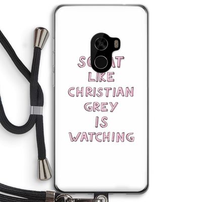 Christian Grey: Xiaomi Mi Mix 2 Transparant Hoesje met koord