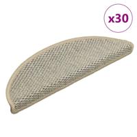 VidaXL Trapmatten zelfklevend sisal-look 30 st 56x17x3 cm lichtgroen