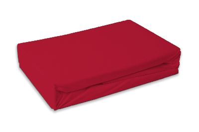 Tweepersoons badstof hoeslaken 180 x 200 cm - Rood
