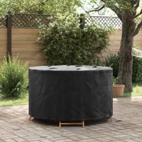 Hoes voor tuinmeubelen Zwart 128 x 128 x 71 cm 600D stof