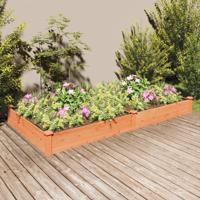 VidaXL Plantenbak verhoogd met voering 240x120x25 cm vurenhout bruin
