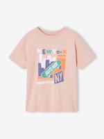 T-shirt voor jongens met grafisch motief rouge