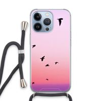Fly away: iPhone 13 Pro Transparant Hoesje met koord