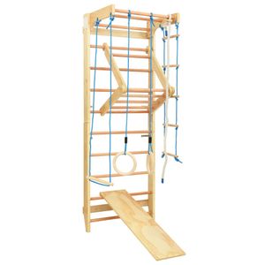 Binnenklimset met ladders en ringen hout