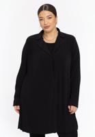 Yoek A-lijn blazer PLISSE | Zwart | Maat 54/56