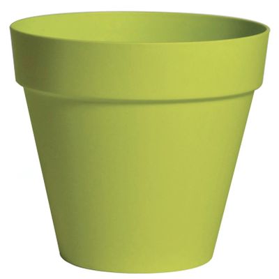 Plantenpot/bloempot - kunststof - lime groen - binnen en buiten - D20 x H17 cm