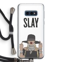 Slay All Day: Samsung Galaxy S10e Transparant Hoesje met koord