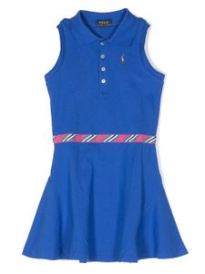 POLO RALPH LAUREN KIDS robe à motif Polo Pony brodé - Bleu