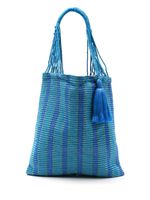 Nannacay sac porté épaule tissé Bianca à rayures - Bleu