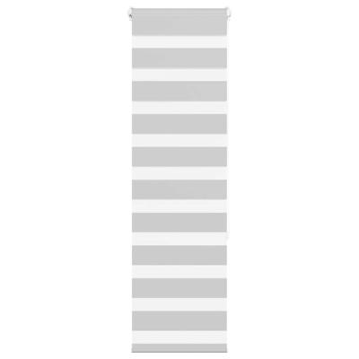 VidaXL Zebra rolgordijn 50x150 cm stofbreedte 45,9cm lichtgrijs