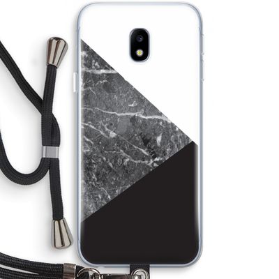 Combinatie marmer: Samsung Galaxy J3 (2017) Transparant Hoesje met koord