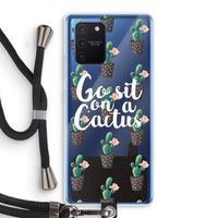 Cactus quote: Samsung Galaxy Note 10 Lite Transparant Hoesje met koord