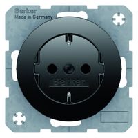Berker wandcontactdoos randaarde schroef R1--R3 zwart