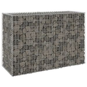 VidaXL Schanskorfmuur met deksels 150x60x100 cm gegalvaniseerd staal