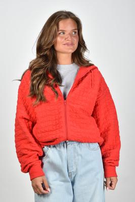 Sea Me Happy trui Brooklyn Hoodie poppy red