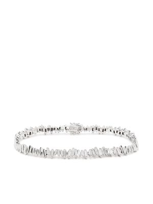 Suzanne Kalan bracelet en or blanc 18ct pavé de diamants - Argent