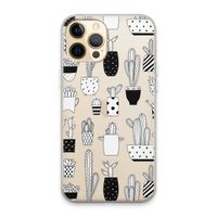 Cactusmotief: iPhone 13 Pro Max Transparant Hoesje